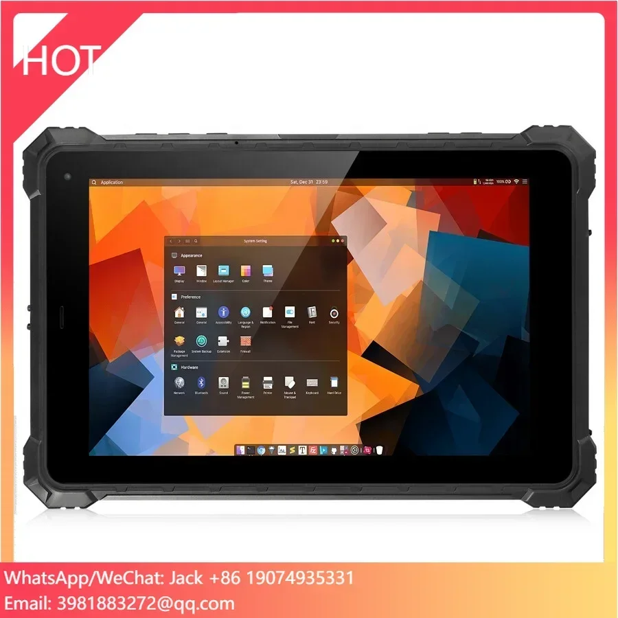 

Fast I5-10210Y Quad Core 8-Thread CPU 1D 2D Barcode Scanner Rugged Tablet PC With 4-Points Strap For Logistics Warehouse