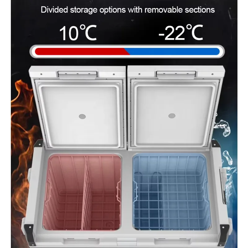 CL Heißer Verkauf Outdoor 12V Tragbare 75L Reise Auto Camping Kühlschrank Mobile Gefrierschrank Kühlschrank Auto Gefrierschrank