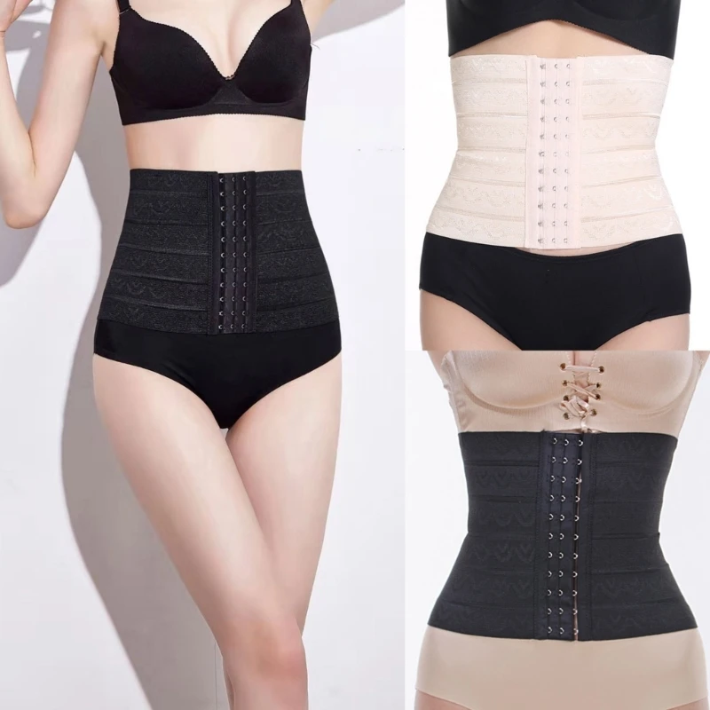 Gorset Waist Trainer dla kobiet oddychające gorsety z podpiersia z gorsetem klepsydra urządzenie do modelowania sylwetki 3 haczyki na brzuch-bielizna modelująca