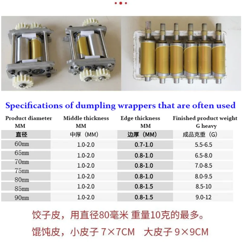 Wonton-Machine à Découper le Modèle de la Taille de la Peau de Boulette, Découpeur Rond et Carré, Moule à Moteur