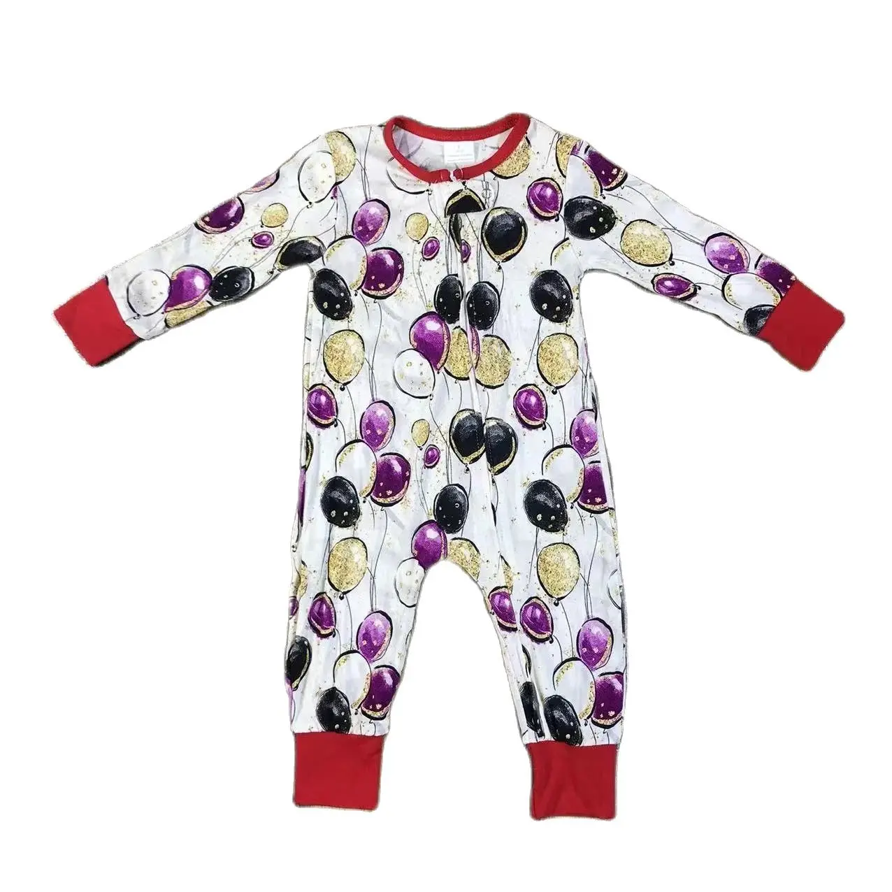 

Balloon pattern Clothes Girl for newborn long Romper Girls Boutique 0-2 years jumpsuit cotton home wear easy to wash