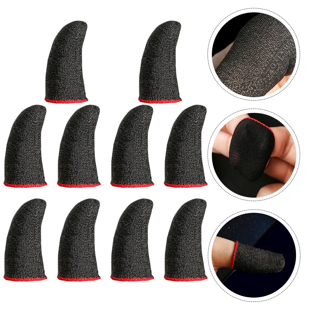 10 قطعة من أغطية الأصابع الرقيقة المضادة للعرق، واقيات أصابع متينة ومنعشة، دعائم ألعاب مريحة للعب المحسن #3