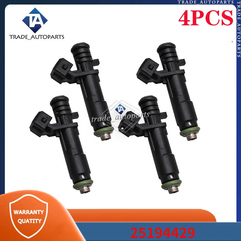 25194429 For Chevrolet Spark 2011-2015 1.2L L4 Fuel Injector 4Pcs