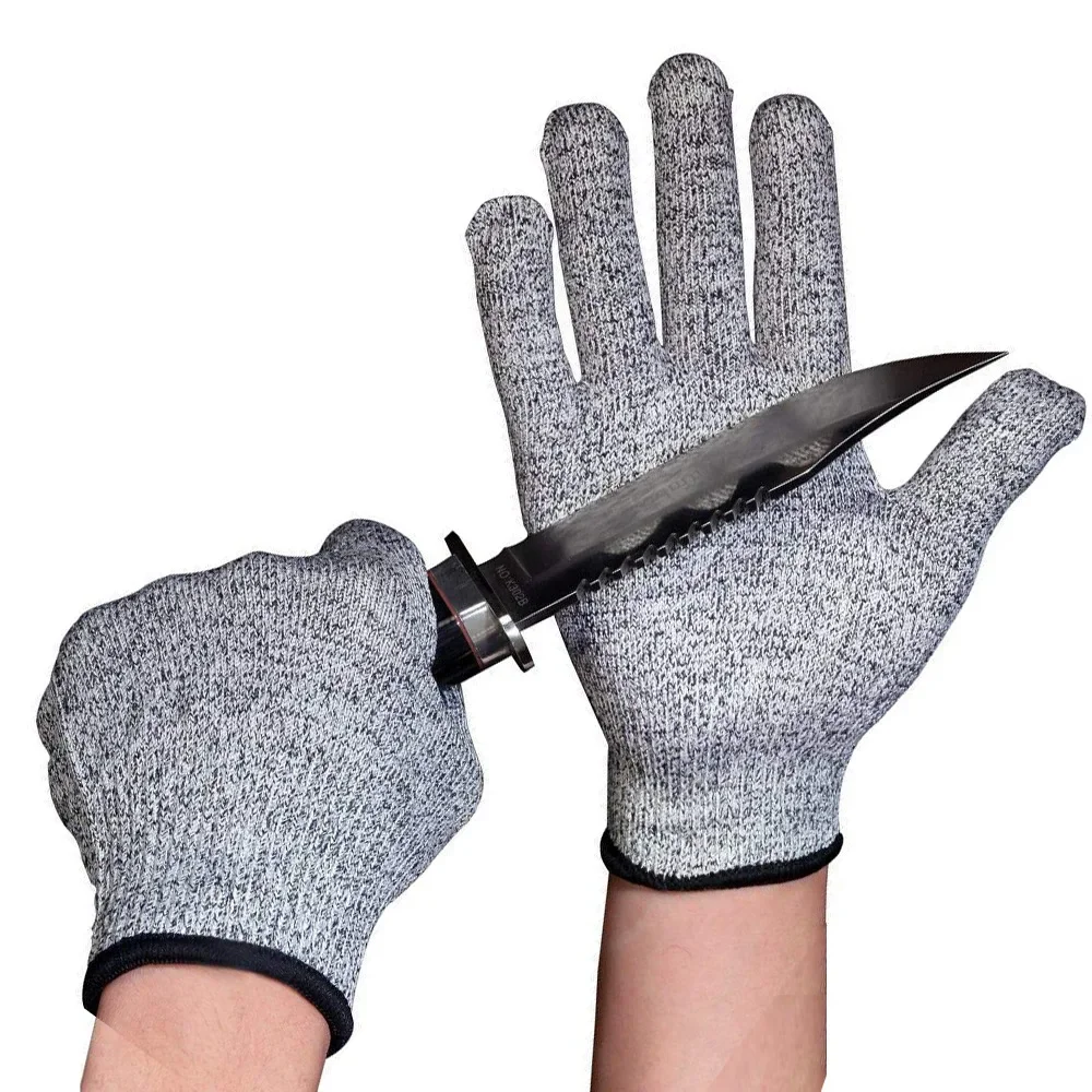 Guantes de seguridad anticorte HPPE nivel 5, alta resistencia, industria, cocina, jardinería, antiarañazos, corte de vidrio, multiusos