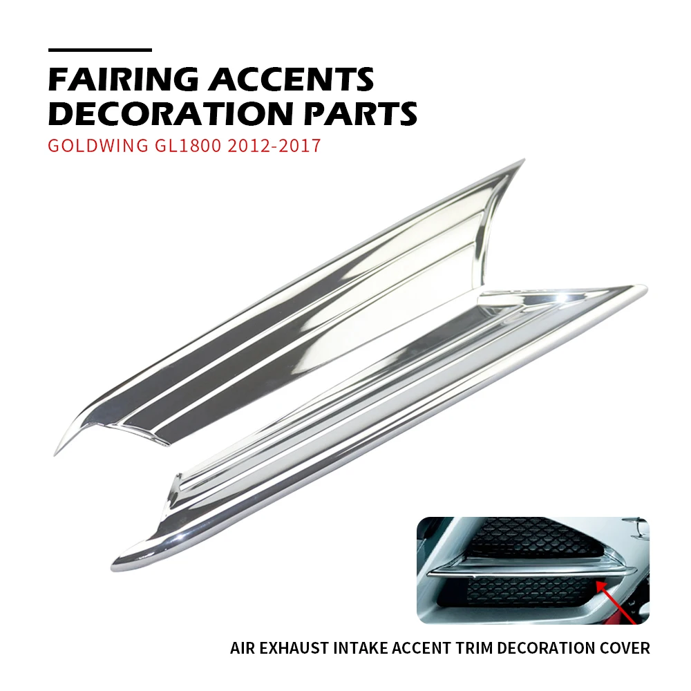 

Air Exhaust Intake Accent Trim Cover For Honda Goldwing GL1800 2012~2017 Motorcycle Chrome Fairing ABS Chrome Decoration Parts