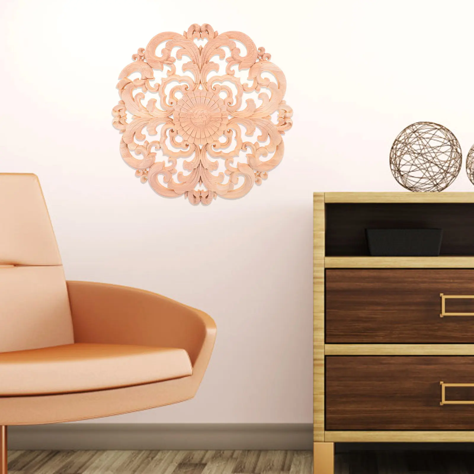 

1 шт. Деревянная резная накладка, декоративная угловая аппликация, натуральная неокрашенная, винтажный декор для мебели, украшение для стен и дверей