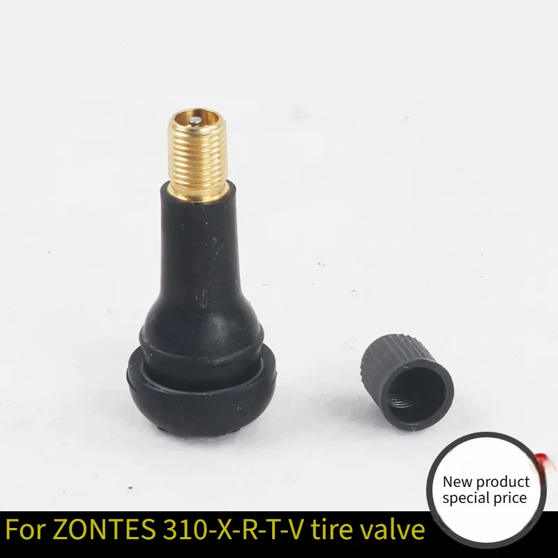 Motorcycle Tubeless Wheel Tire Valve Stem, Valve Core & Dustproof Valve Cap Replacement Spare Parts For ZONTES ZT310-X ZT310-R Z