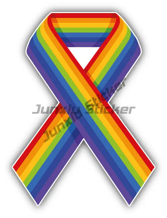 

LGTB Gay Pride Rainbow Ribbon Car Bumper Stickers