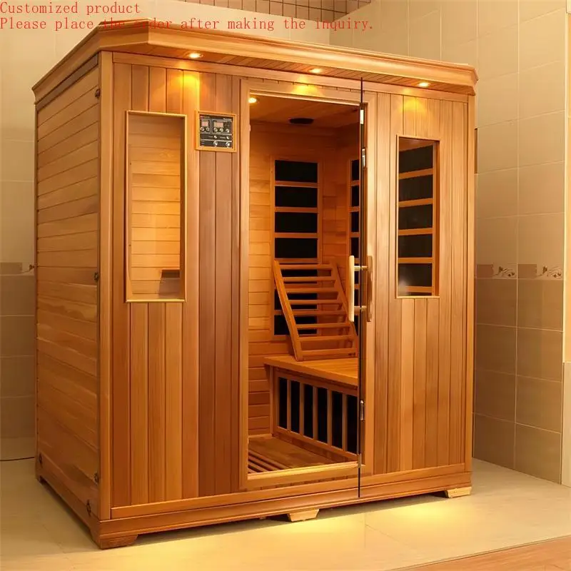 

Customization.2 Person Indoor Traditional Sauna Room Solid Wood Infrared Dry Steam Sauna Room