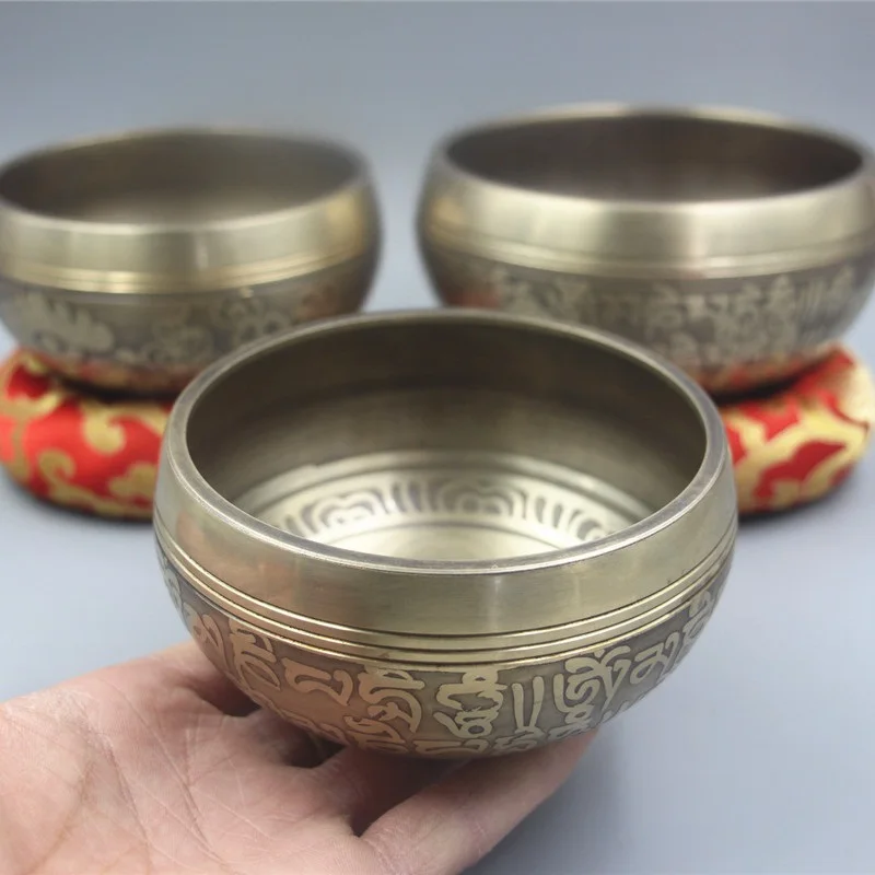 9.5cm/10.5cm/14.5cmTibetan Bowl Singing Decorative-wall-dishes Home Decoration Decorative Wall Dishes Tibetan