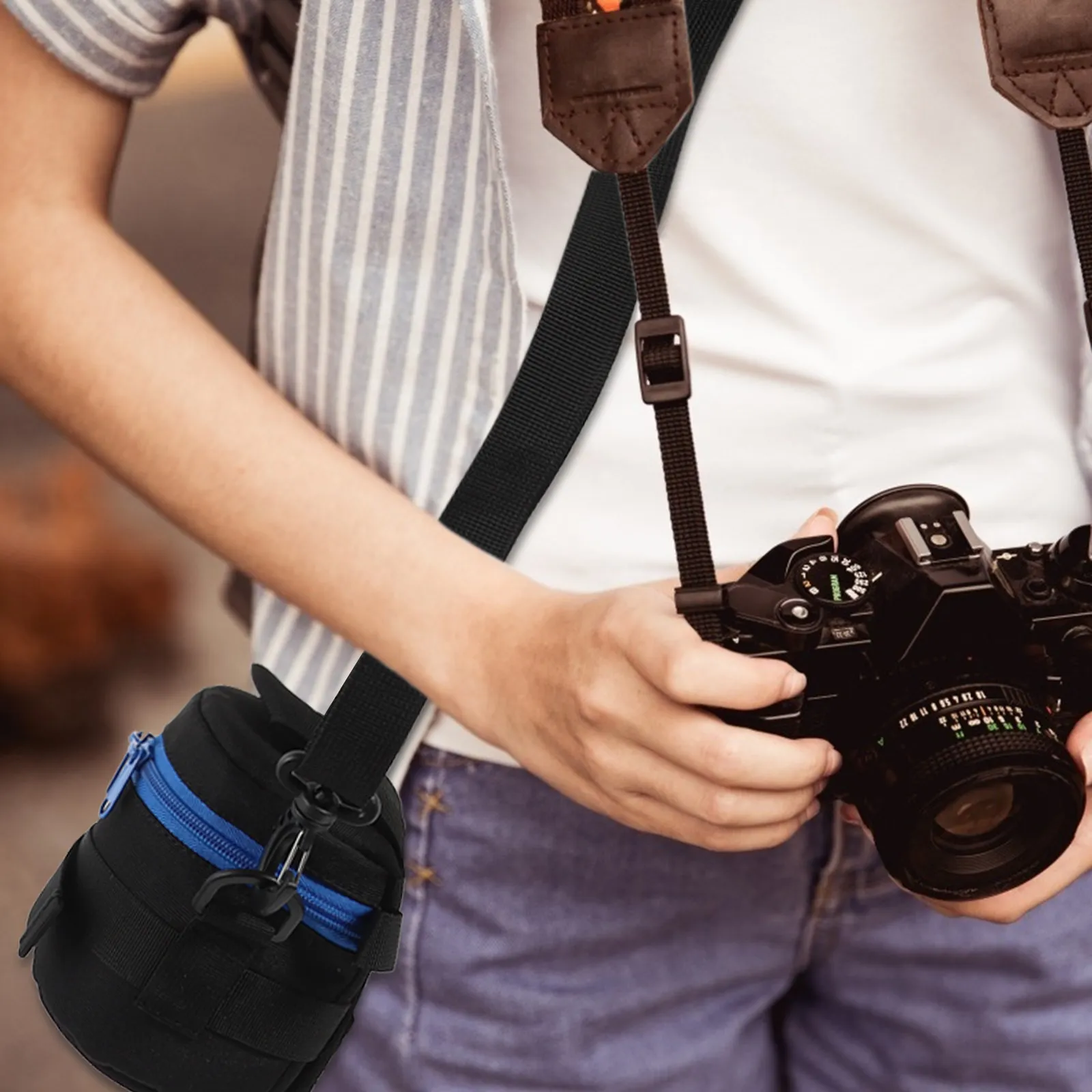 

1Pcs Thickened Waterproof Shockproof Lens Storage Pouch Lightweight Compact Protective Case for Camera Lenses Photography