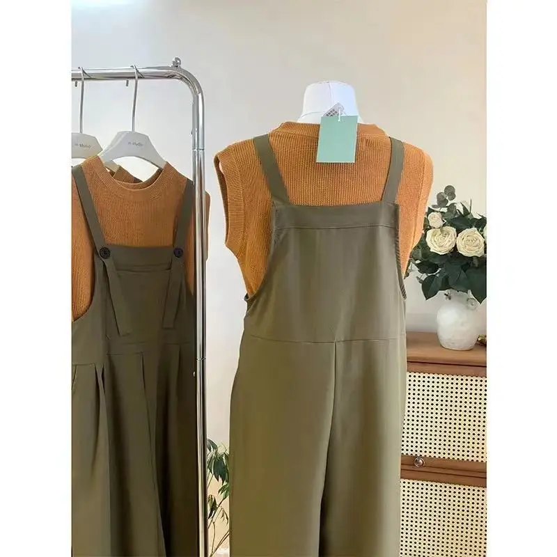 Denim Outfit Woman Jumpsuits Allmatch Brown Ripped Cinched Multicolour Cut Flocking Springsummer Fabric Edge Red Details