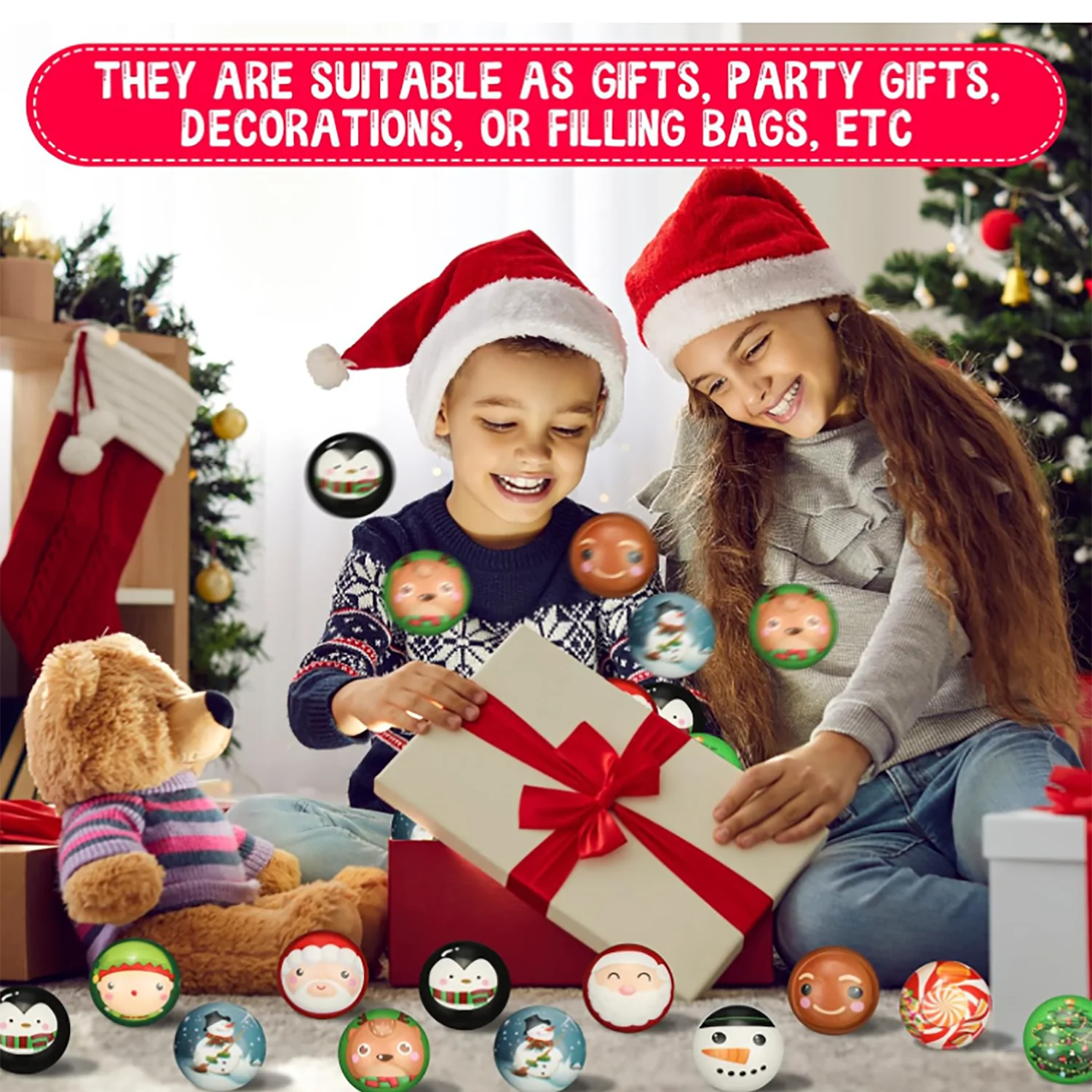 Stress abbau Ball Prise fester Schwamm Weihnachten Pu Schaum Ball langsame Rück prall Lüftungs werkzeug