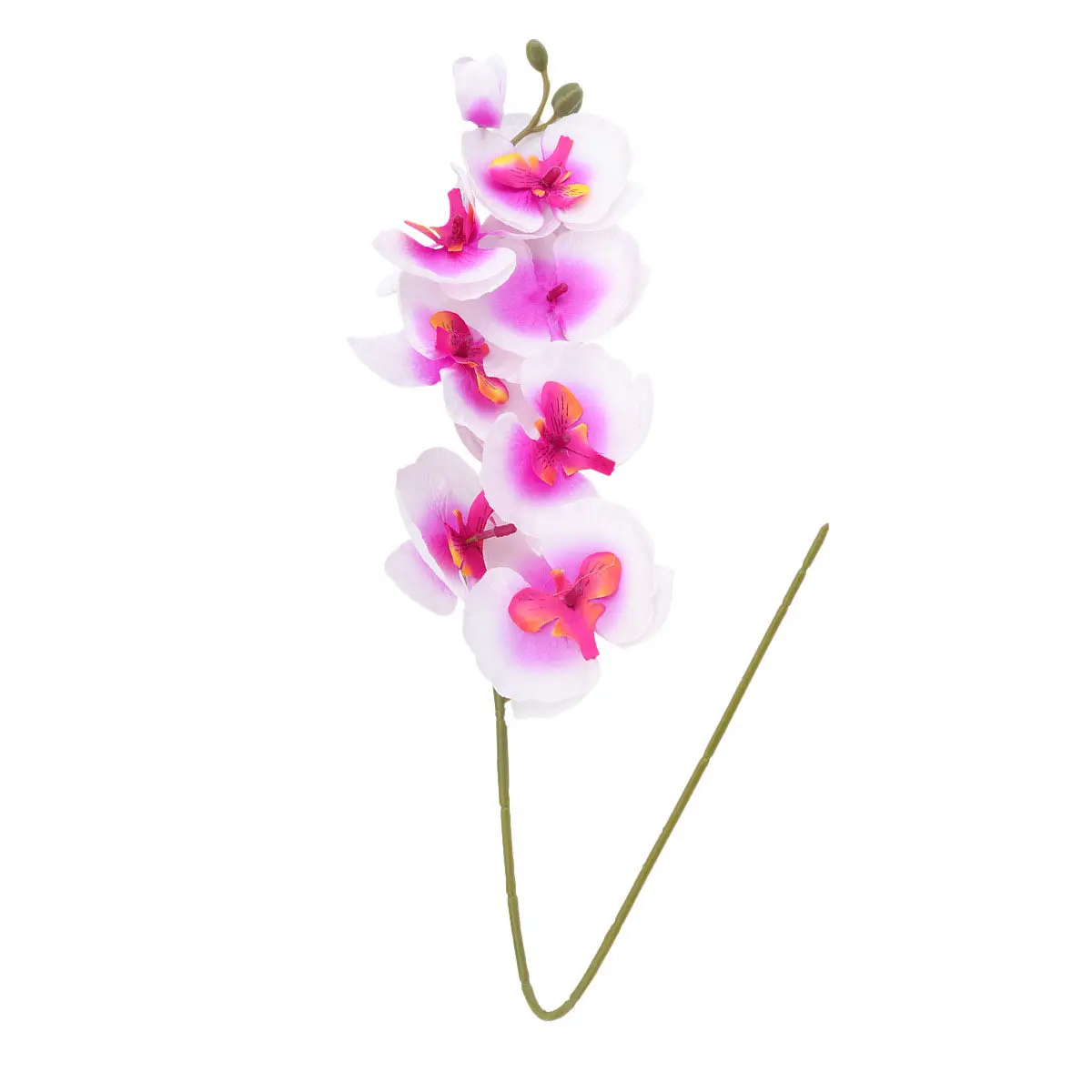 2Pcs Imitation Orchid Simulation Flowers White Fake Flower for Interior Home Wedding Party Door Wall Decoration Artificial Plant