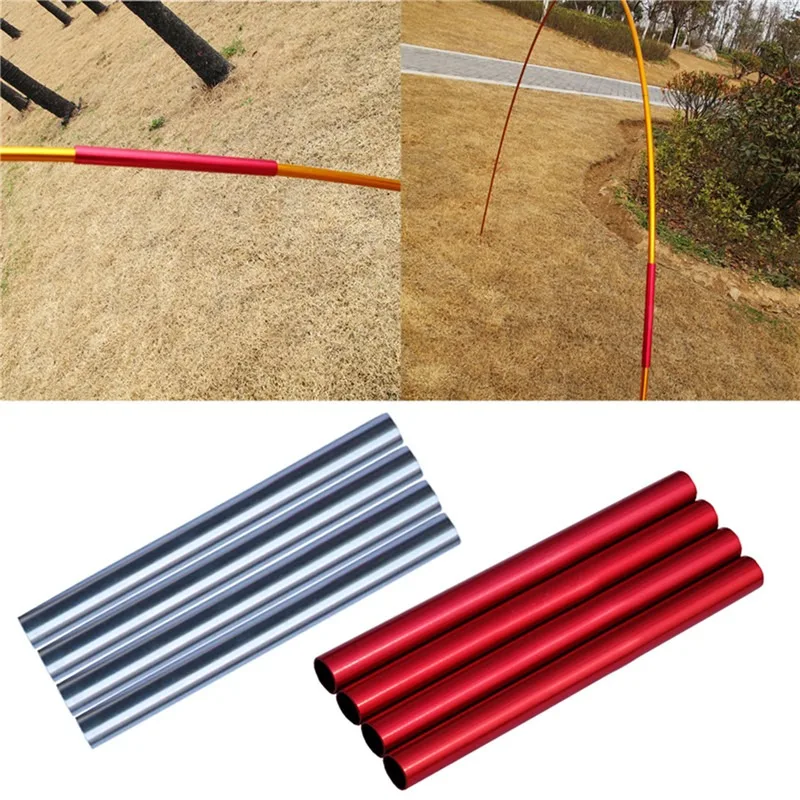 4Pcs Aluminum Alloy Outdoor Camping Tent Rod Connection Tube For Tent Pole Broken Emergency Management Repair Suitable For 11mm