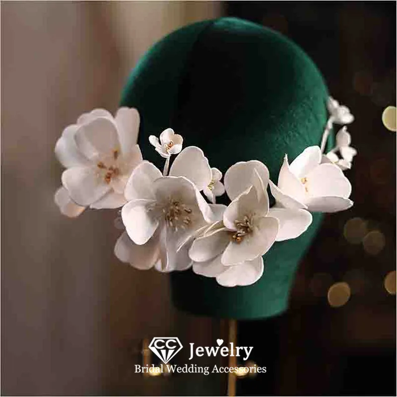 CC Wedding Hairgrips Women Hair Accessories Bridal Headdress Engagement Hairwear 3 PCS Flower Shape Romantic Hairpins Gift AN253