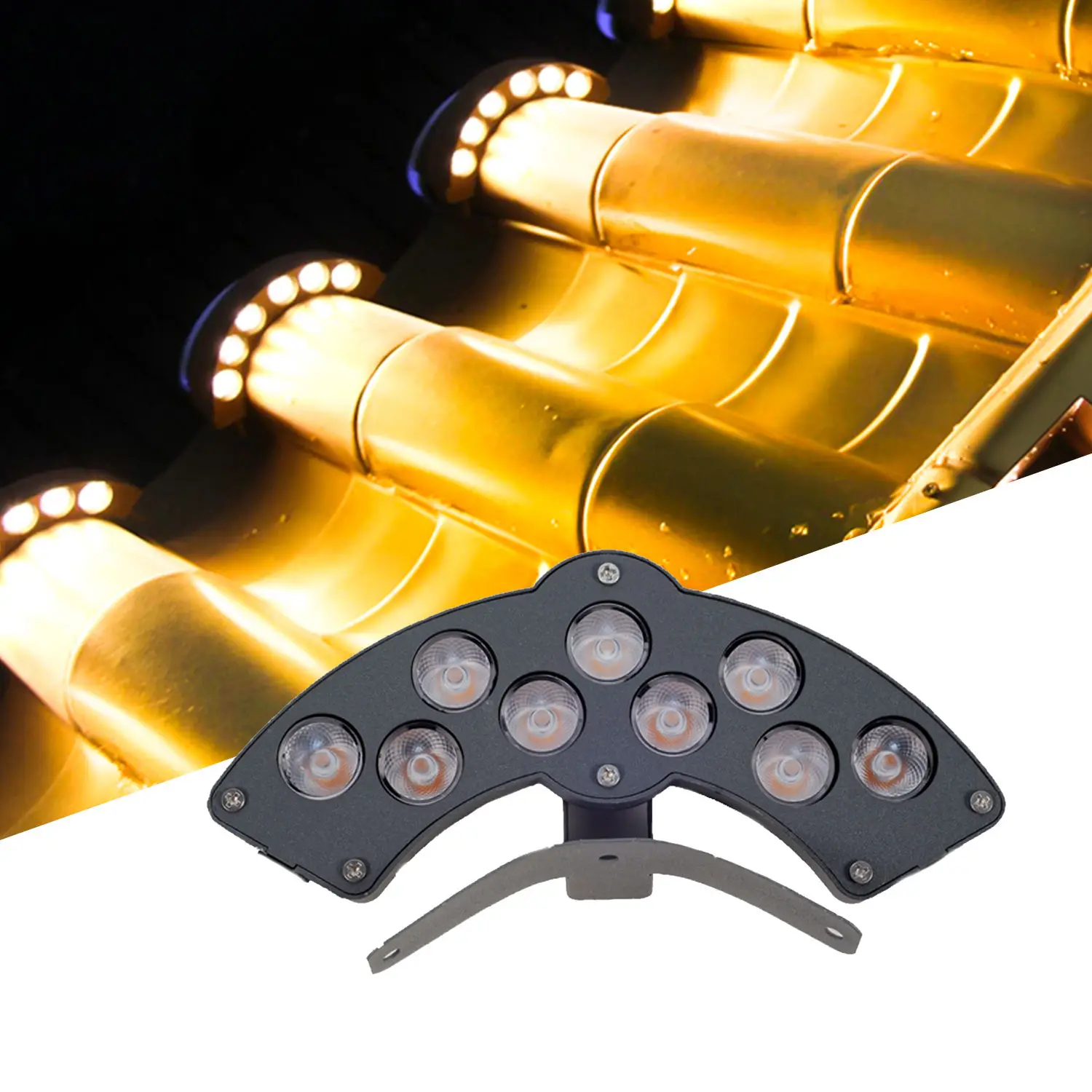 Lámpara LED corrugada de media luna, iluminación arquitectónica para exteriores, resistente al agua, DC24V, gran oferta