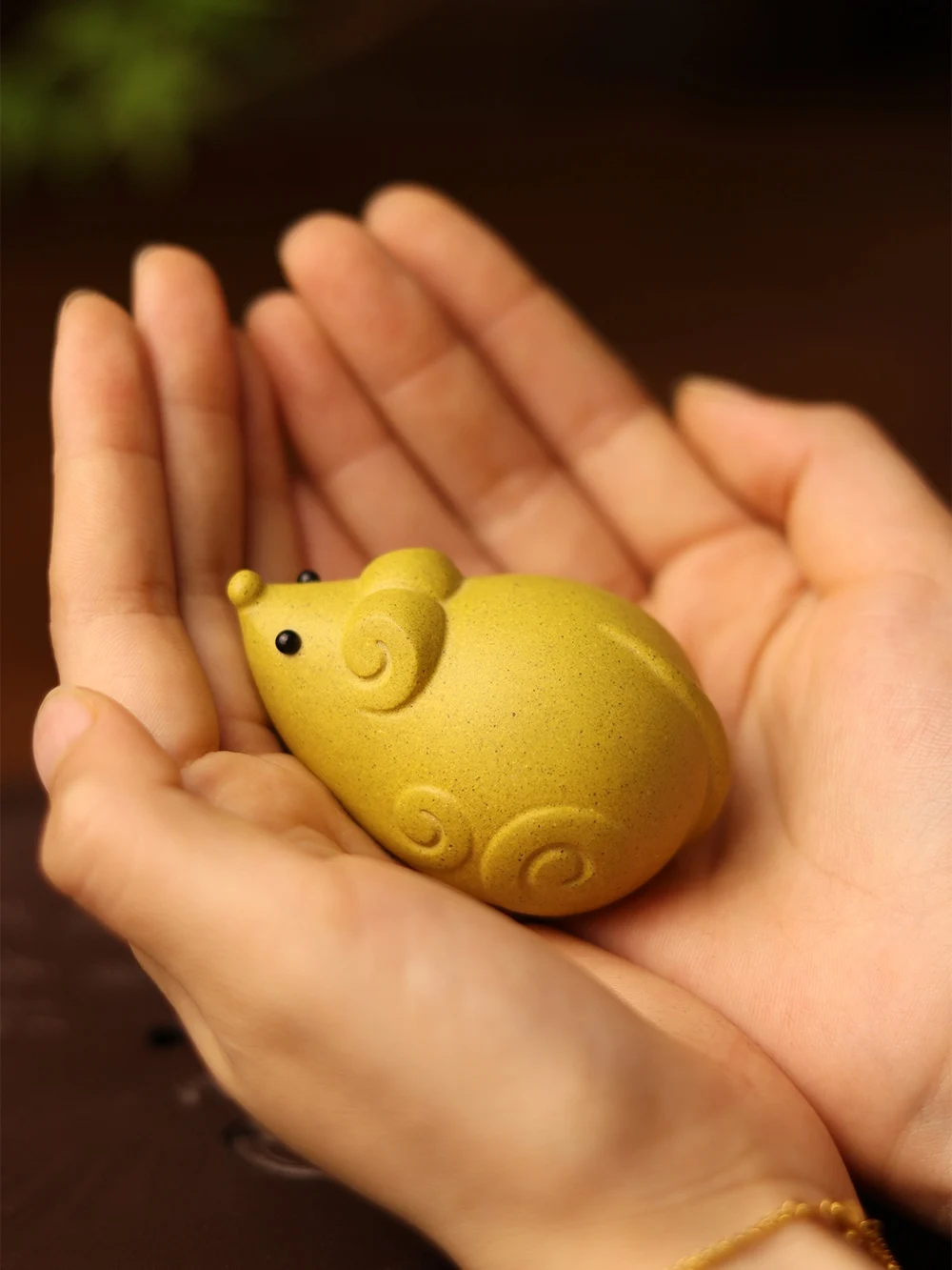 

Handmade Purple Clay Tea Pet Mouse Cute Luy Table Decoration Tea Plaything Cultivable Rural Sle Tea Table Ornaments
