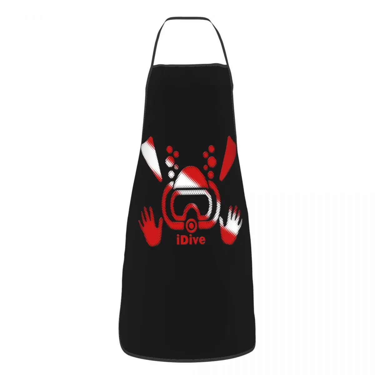 Custom Unisex IDive Dive Flag Scuba Diving Bib Apron Adult Women Men Chef Tablier Cuisine for Kitchen Cooking Diver Painting