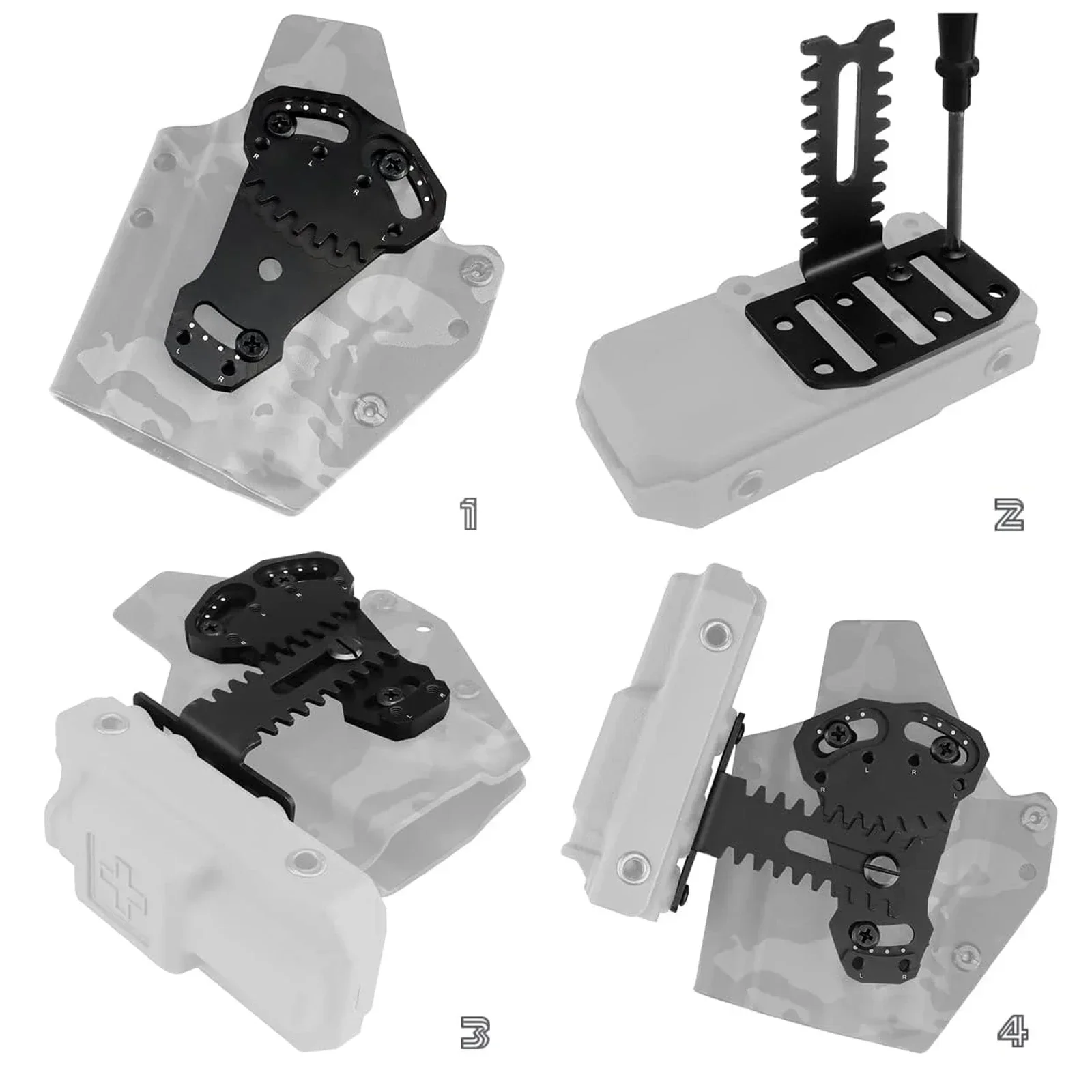 Tactical Holster Adapter Metal Negative Cant Plate Outdoor Airsoft Hunting Holster Extension Tourniquet Carrying Gear