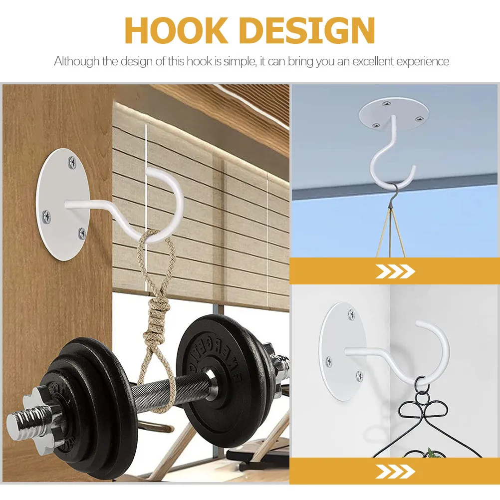 5Pcs Sturdy Iron Ceiling Hangers Heavy Duty Swag Hooks for Planters Hanging Baskets Flower Baskets Holiday Decorations Balcony view 4