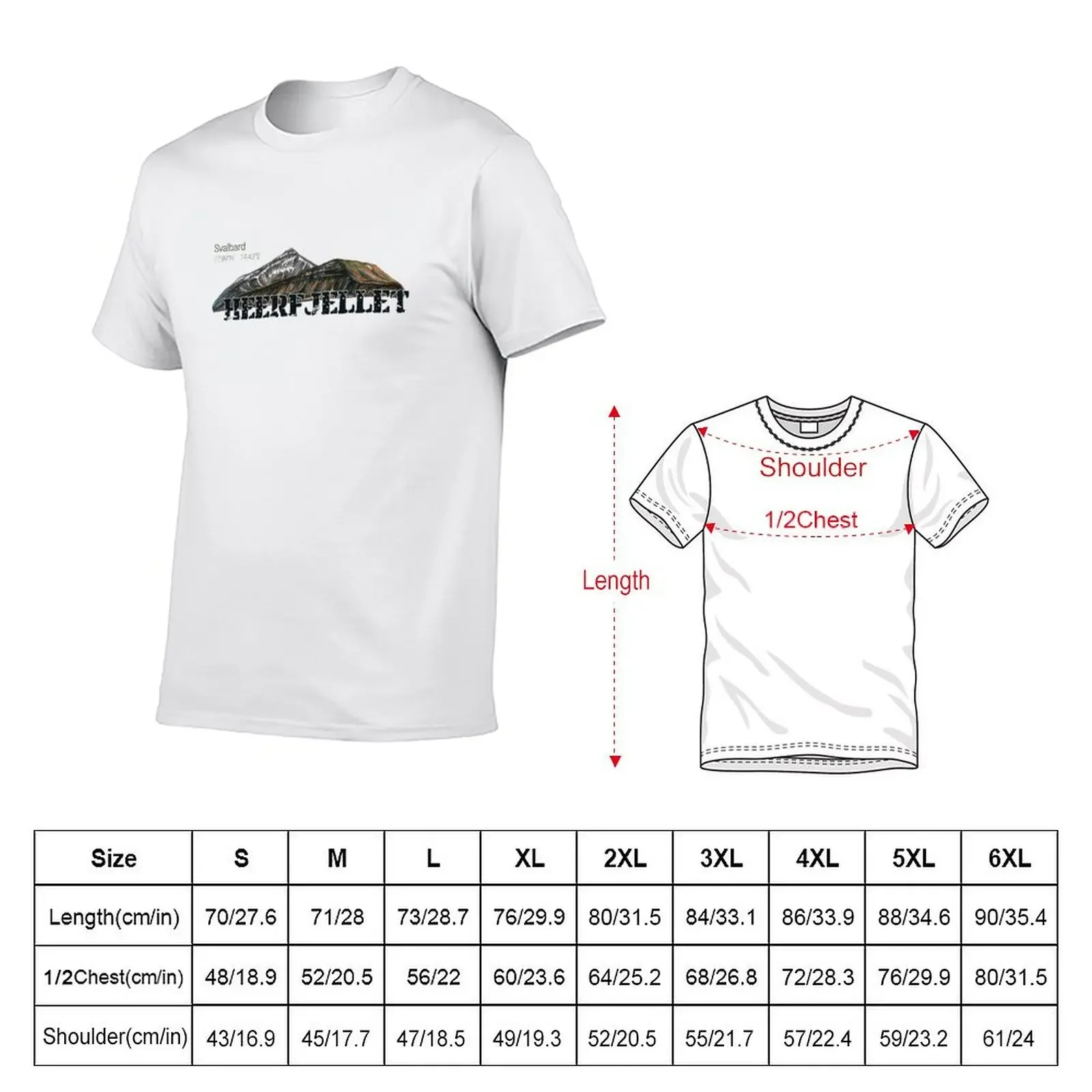 Arctic Svalbard mountains. Heerfjellet T-Shirt Blouse customs design your own t shirts for men cotton