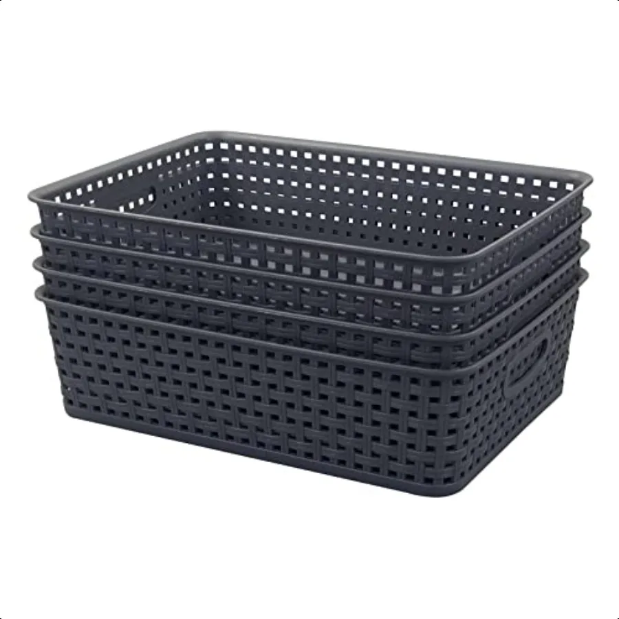 Vassoio portaoggetti in plastica da 4 pezzi Vassoio portaoggetti in carta per ufficio