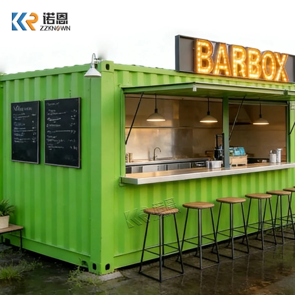 

Hot Sale Shipping Container Bar Fast Food Restaurant Design Container Cafe/shop/booth Container Restaurant With Kitchen