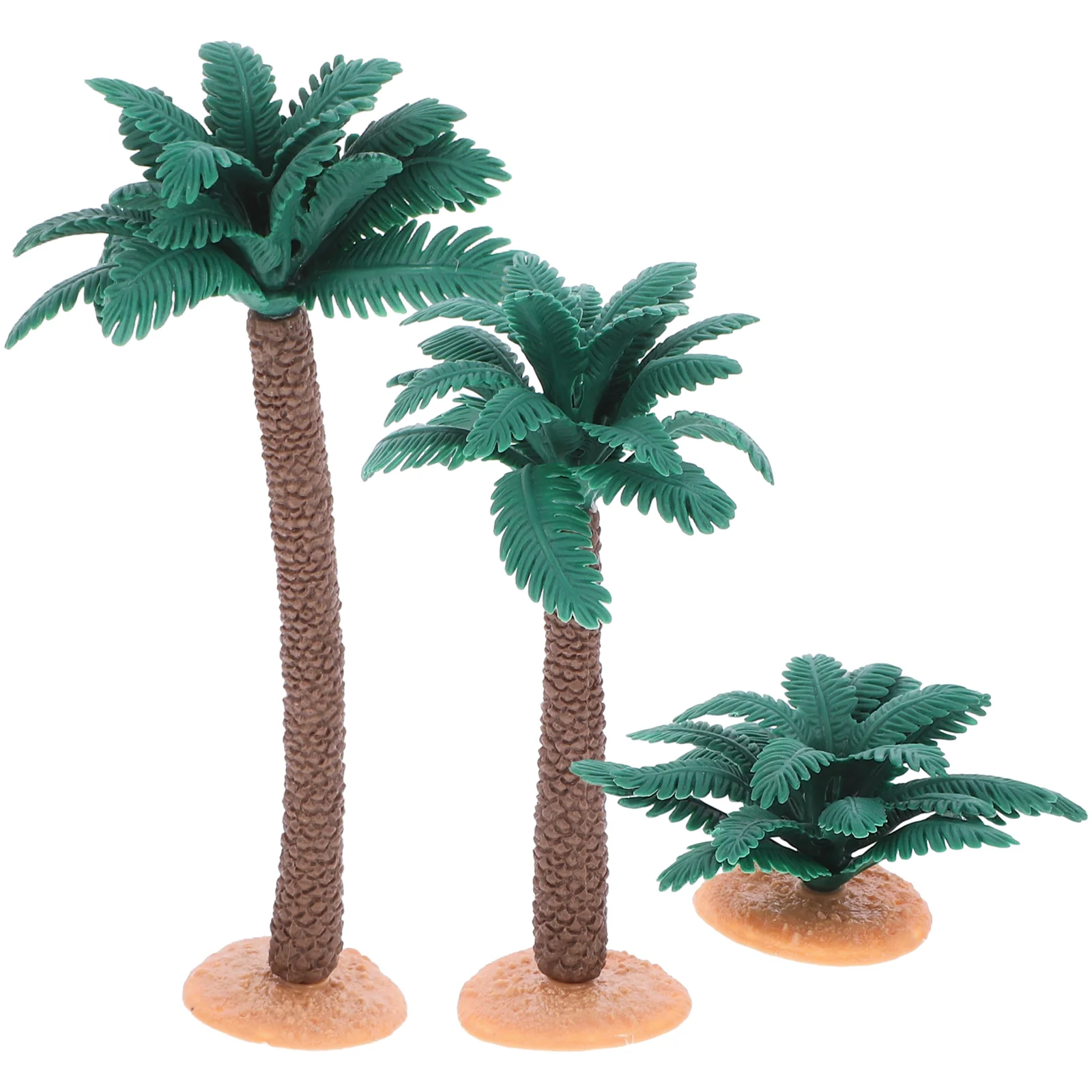 3 Pcs Faux Trees Scenery Simulation Toy Simulated Plant Green Artificial PVC Safe Fine Workmanship Desk Office