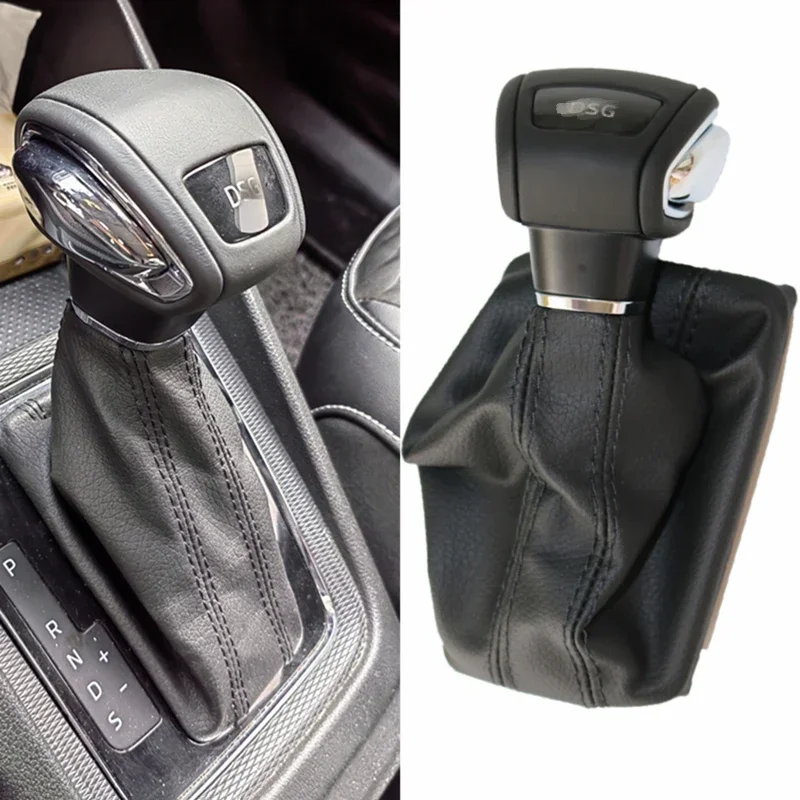 LHD Car DSG Gear Shift Knob Head Handball Lever Dust Cover Leather For Skoda Kodiaq Karoq Octavia A7 Superb Yeti