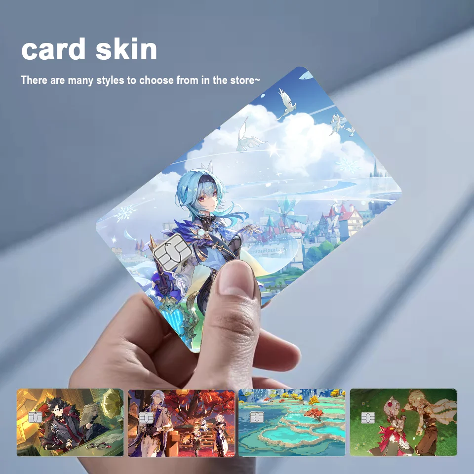 

Nahida Card Stickers Decals 4pcs PVC Card Skin Credit Card Cover Decoration Self-adhesive Protective Film