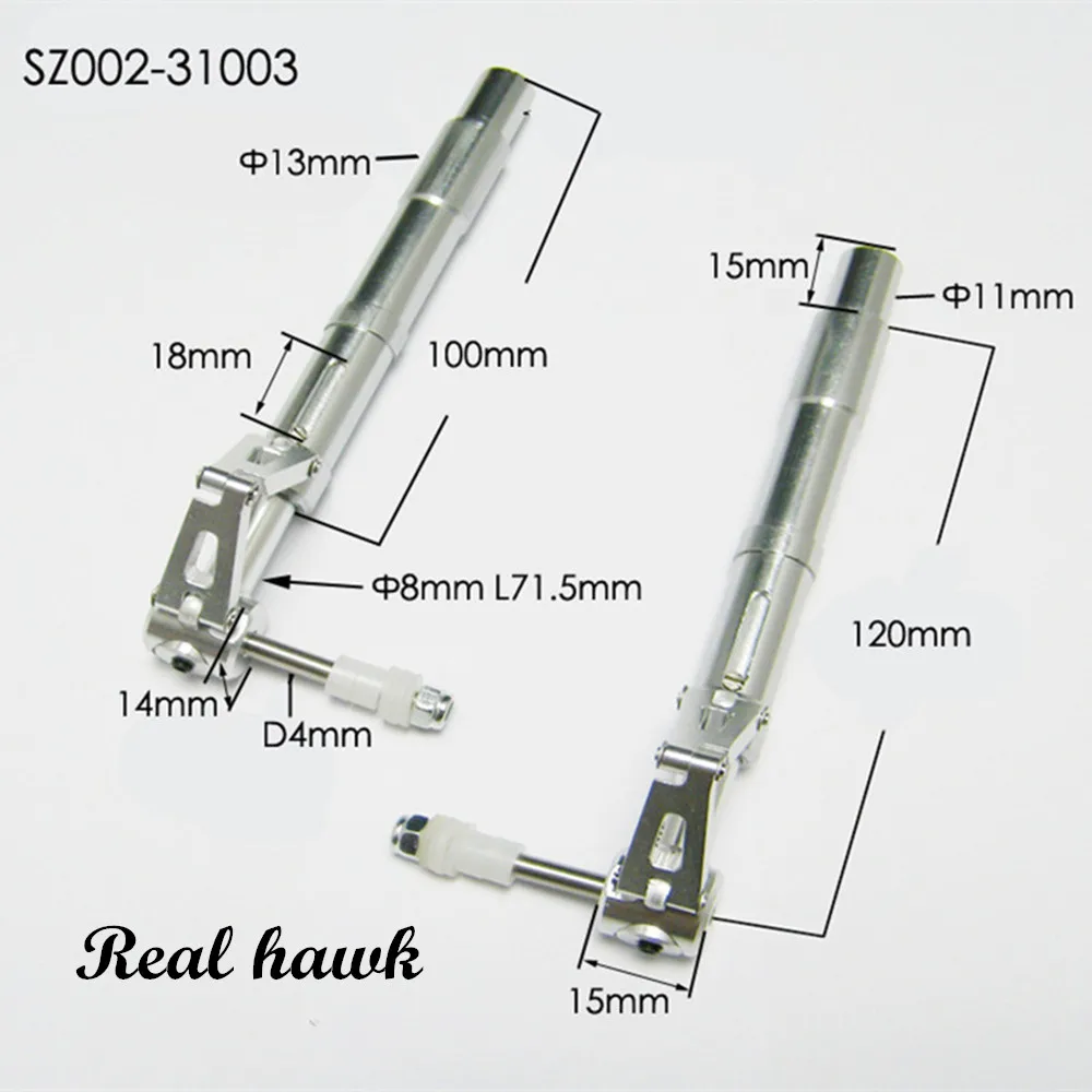 1 zestaw D11mm stopu aluminium antywibracyjne zestaw do lądowania s metalowa stopa amortyzatora nadaje się do model rc części sprzętu zestaw do lądowania