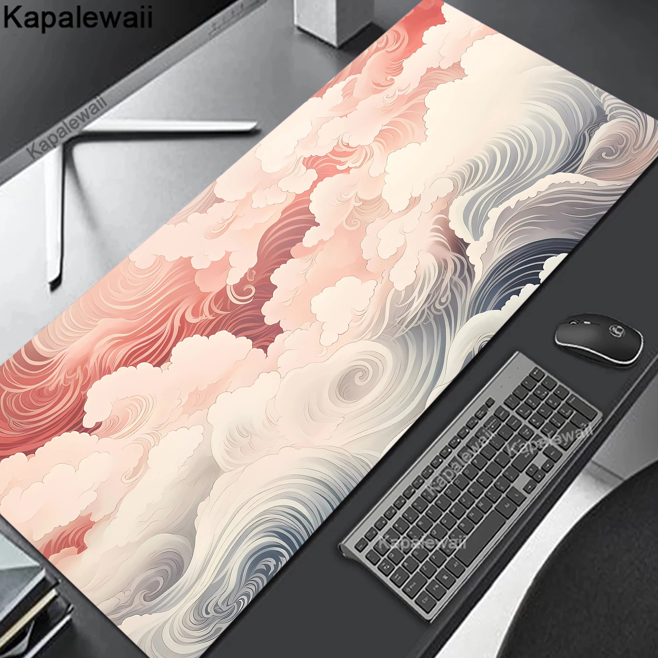 Large Mousepad Great Wave Art XXL Office Gamer Speed Mouse Pad Gaming Carpet Locking Edge Mouse Mat Rubber Game Keyboard Pads