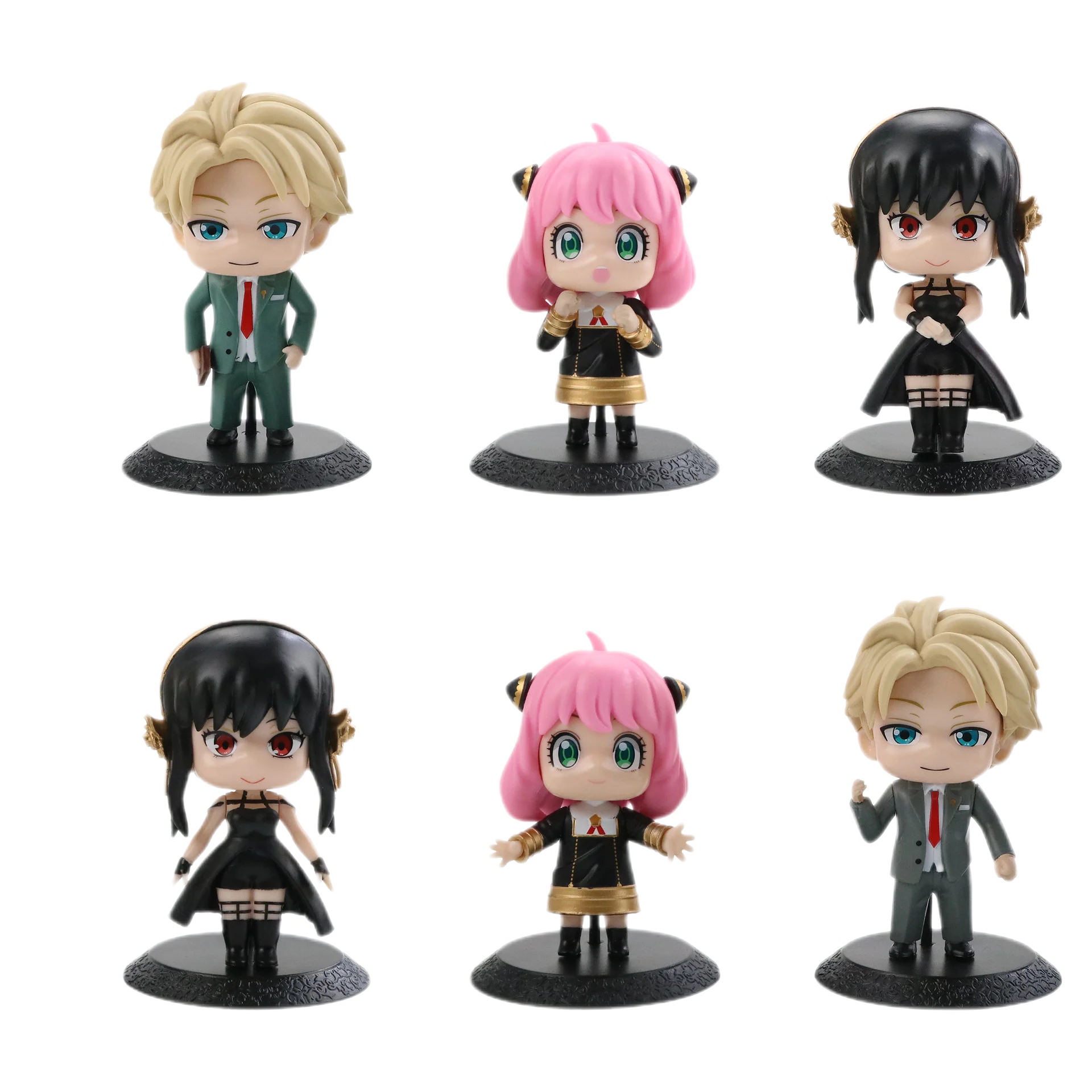 

Spyfamily Anime Peripheral Play Figure Anya Forger Figure Teen Toy 10Cm Car Vehicle Decoration Cute Figure 6 Piece Set Figure