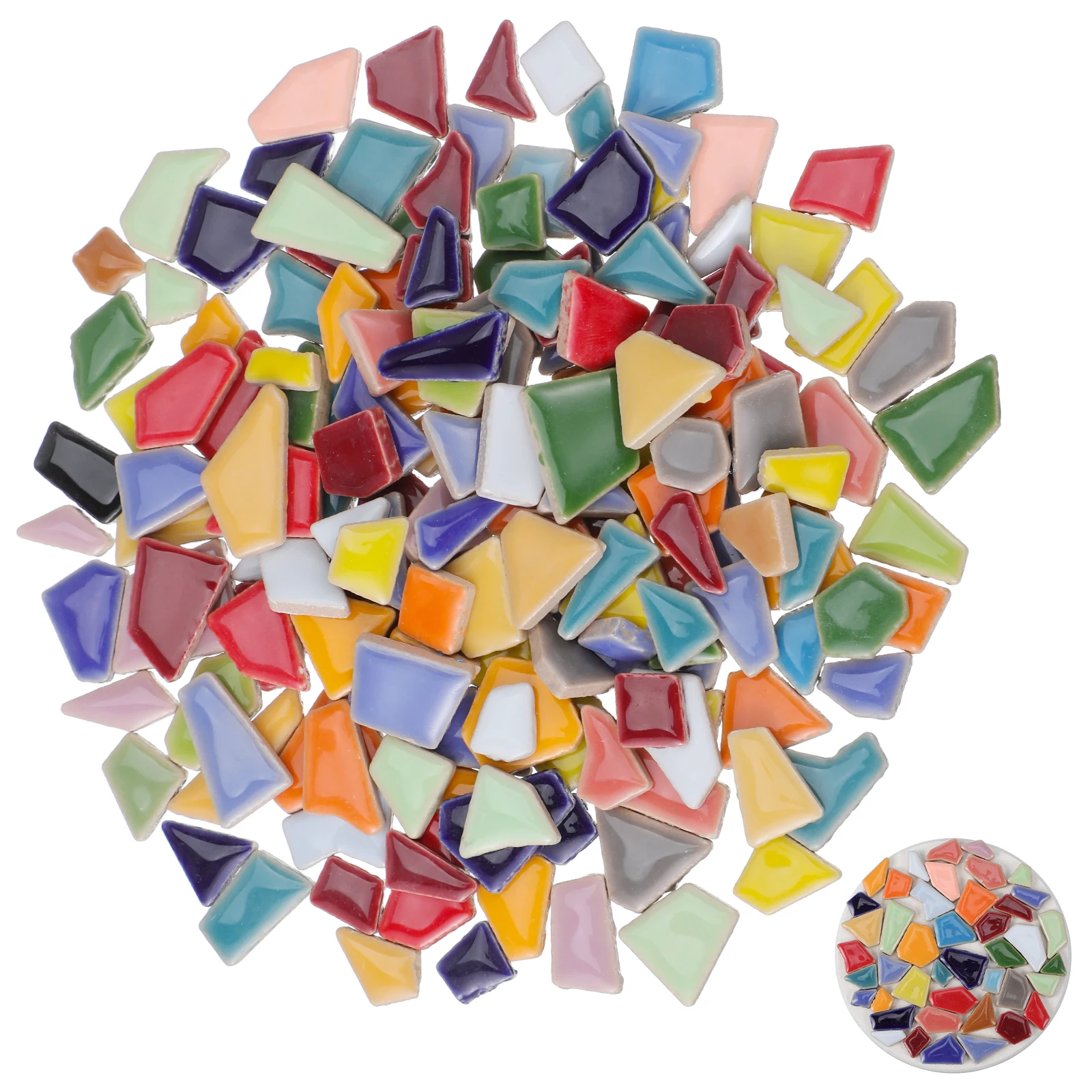 

200G Mosaic Particle Ceramic Tile Assortment Creative DIY Crafts for Garden Bathroom Decoration Ceramic Tile Irregular Stone