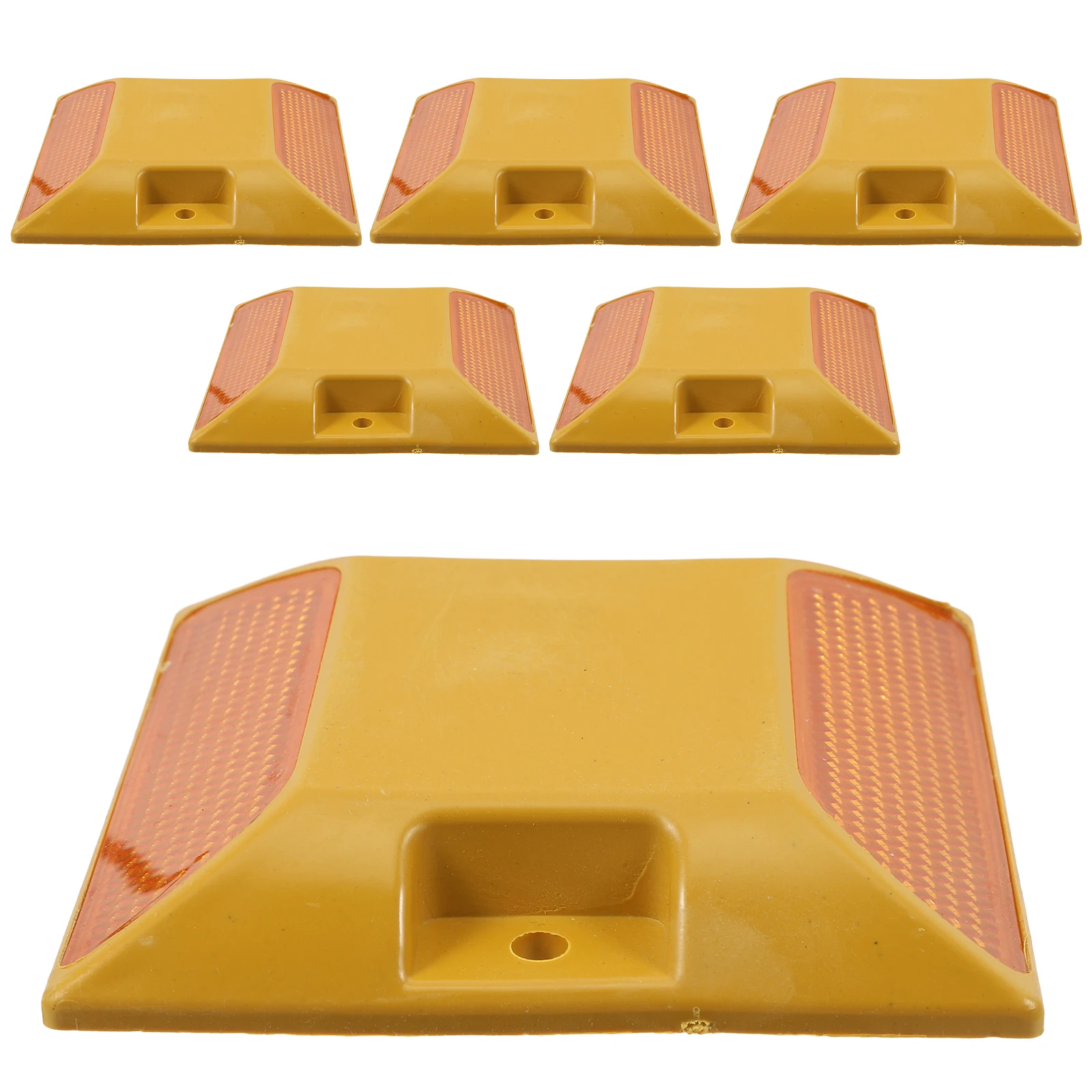 6 Pcs Reflective Road Studs Driveway Accessory Heavy Plastic Emergency Reflector