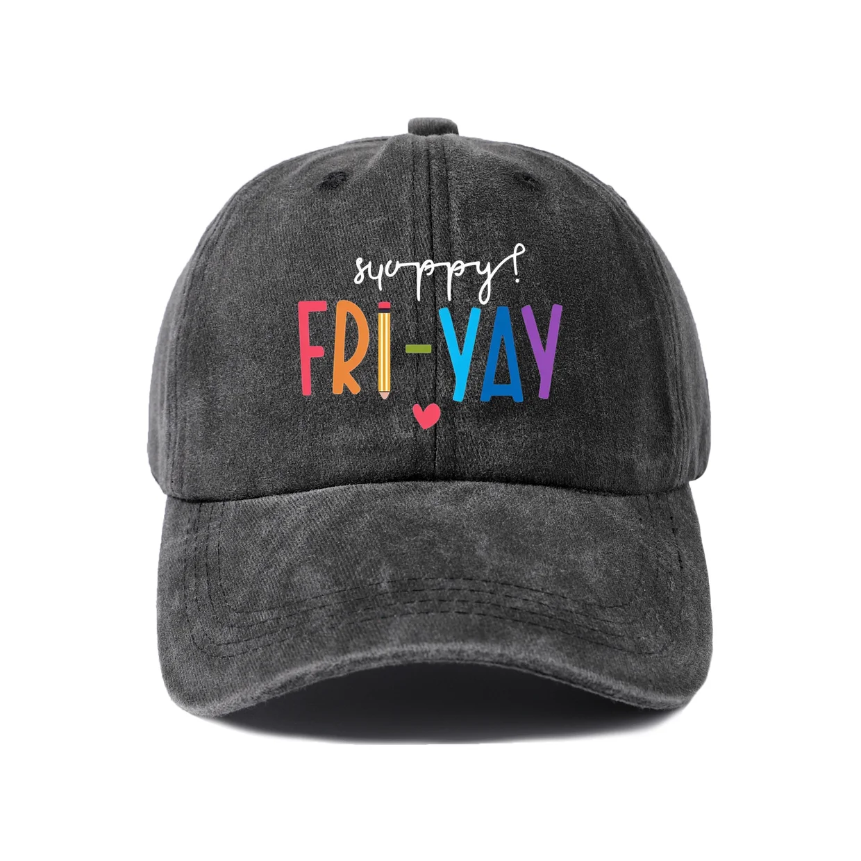 Vintage Quote Graphic Graphic Baseball Cap, Vintage Washed Adjustable Unisex Dad Hat, Casual Gift