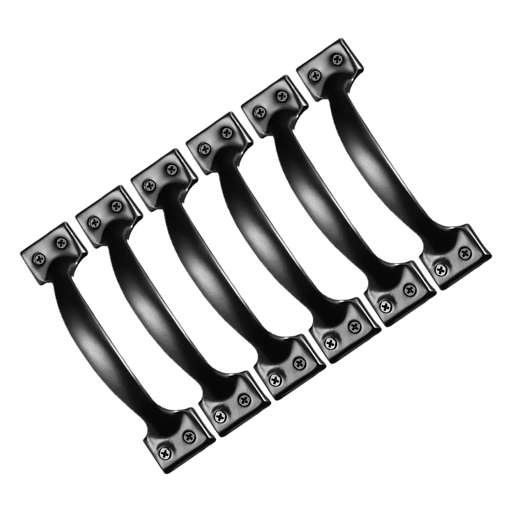 

6 Pcs Inch Black Bow Shape Door H Metal Drawer Knob Cabinet Knob Decorative Drawer Pull Wardrobe Furniture Hardware