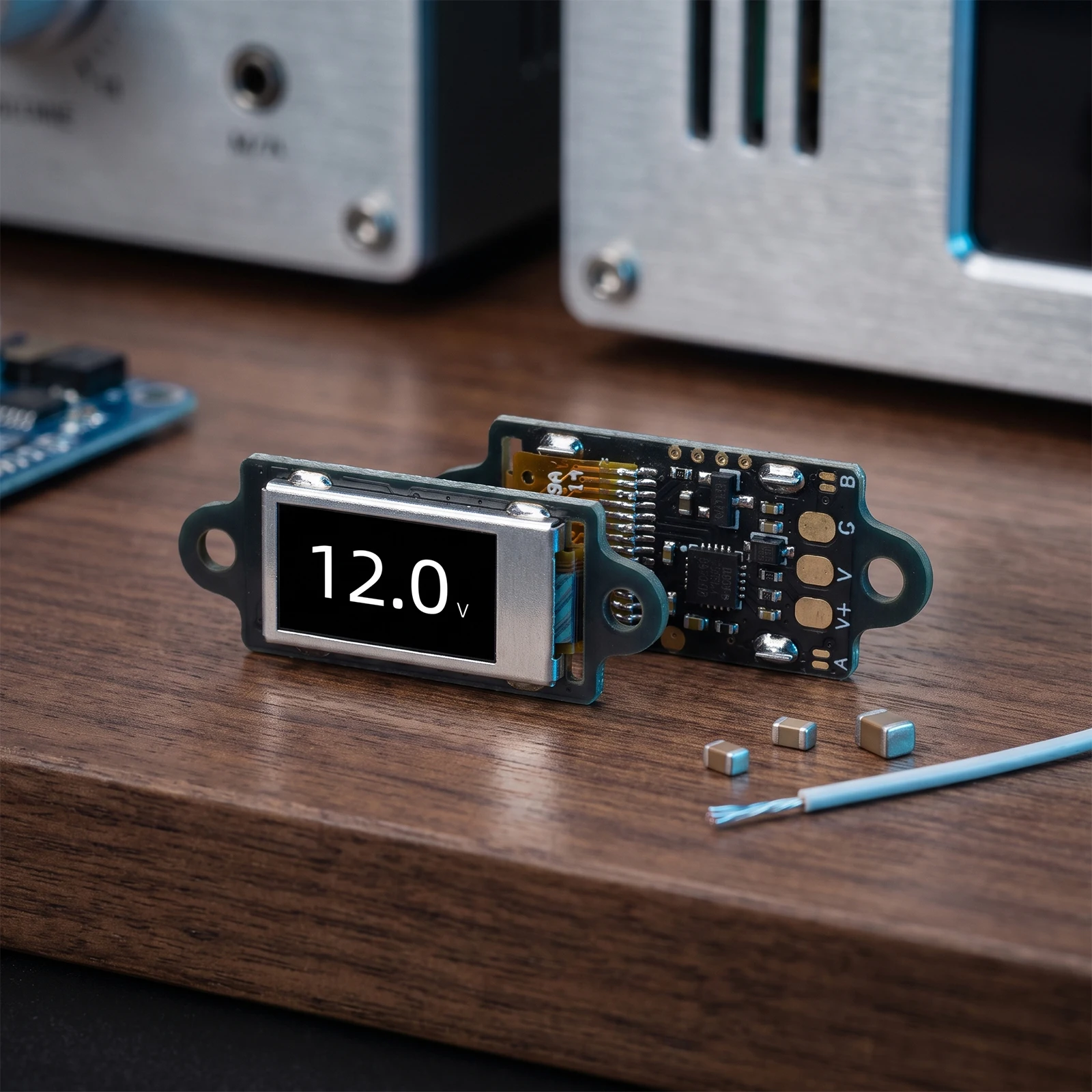 Mini OLED Voltmeter DC 0-30V 0.5 Inch Display 12-Bit ADC Ultra-Thin Compact Voltage Meter Module