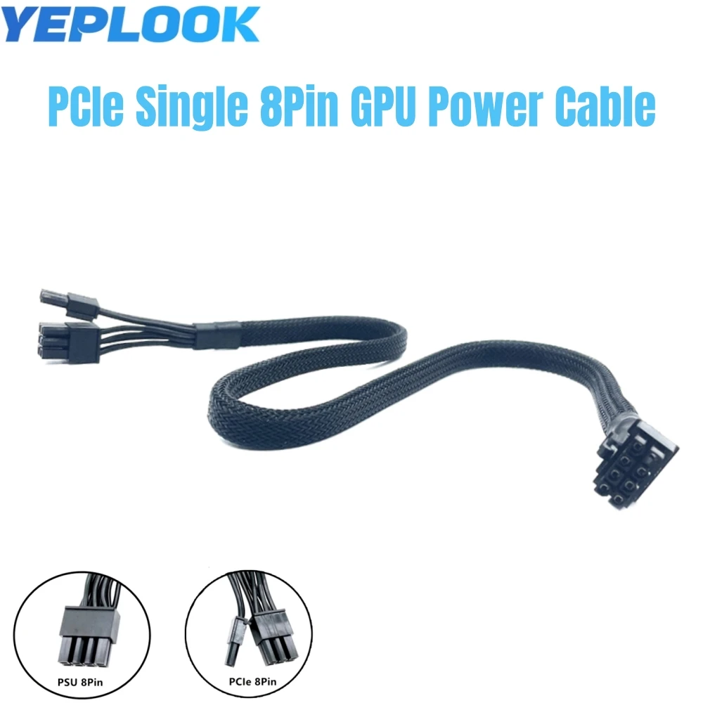 

6+2Pin PCIe 8Pin Sleeved Net 18AWG 60CM, GPU Power Cable for Corsair RM1000x, RM850x, RM750x, RM650x RM550x Type 4 Modular Power