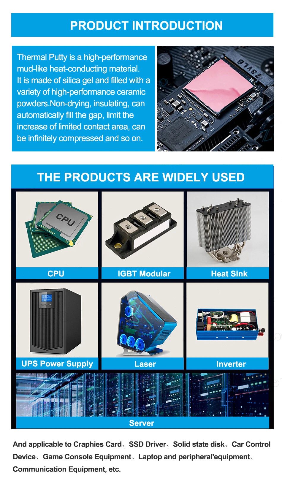 YK 12.8 واط/mk الوردي الحراري المعجون هلام ل VGA GPU IC معالج الوسادة الحرارة حجب المعالج التبريد بالوعة الحرارة مجمع