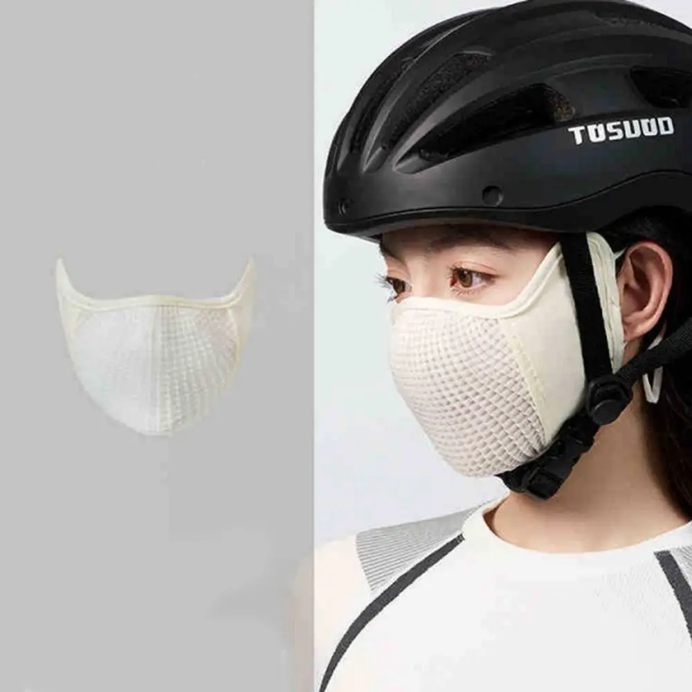 Thin Sunscreen Face Scarf Ice Silk Cycling Mask Summer Breathable Face Cover Solid Color Face Scarves Face Gini Mask Golf