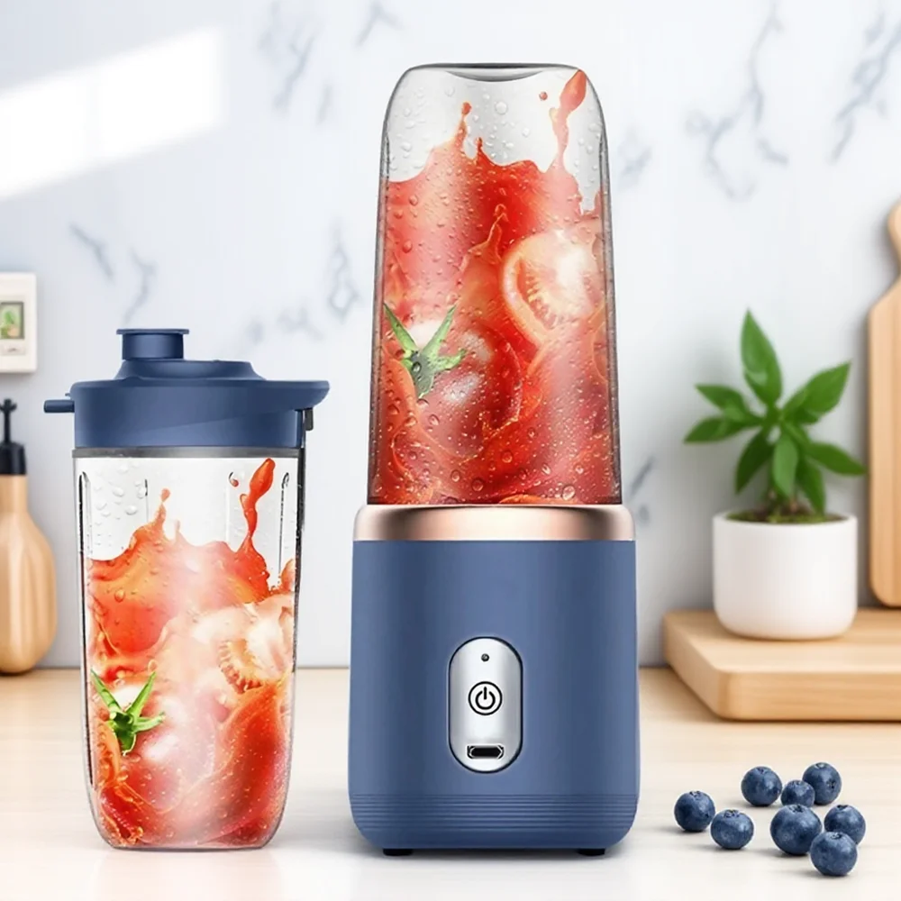 

Портативная соковыжималка с двойной чашкой, мини-блендер, домашняя соковыжималка с питанием от USB, сепаратор, кухонная техника