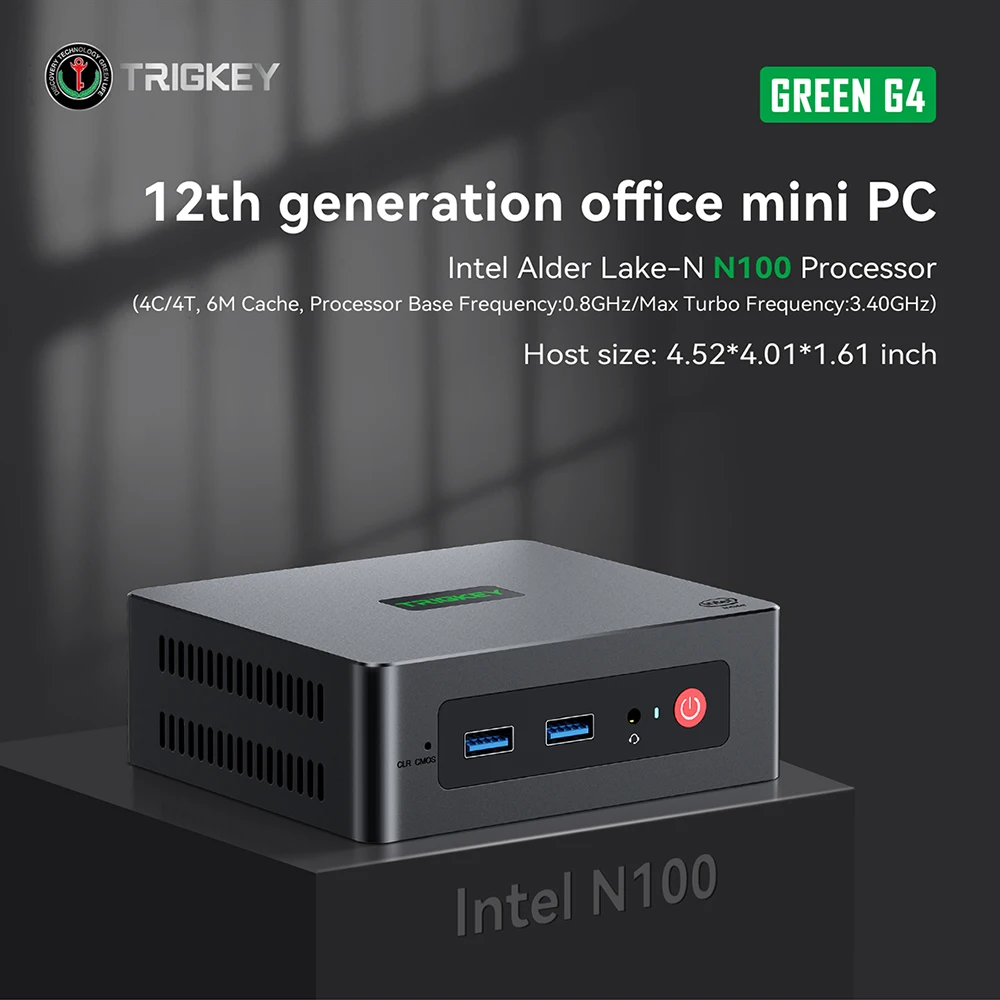 Imagem -03 - Trigkey-green g4 Mini pc Win11 Intel 11th Gen N100 16gb Ddr4 Ssd 500gb Lan 1000m Wifi6 Bt4.2 4k 60hz Mini Computador Desktop