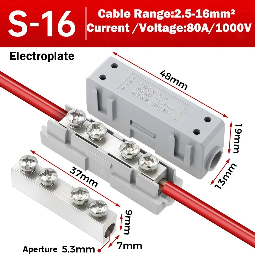 New Spliceable High Power Splitter Brass Reusable Quick Terminal Block Wire Connector Electrical
