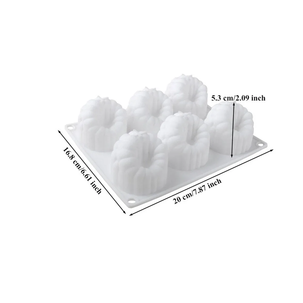 Moule en silicone à 6 cavités pour mousse de framboise, en forme de framboise à la française, pour desserts au chocolat et pâtisseries