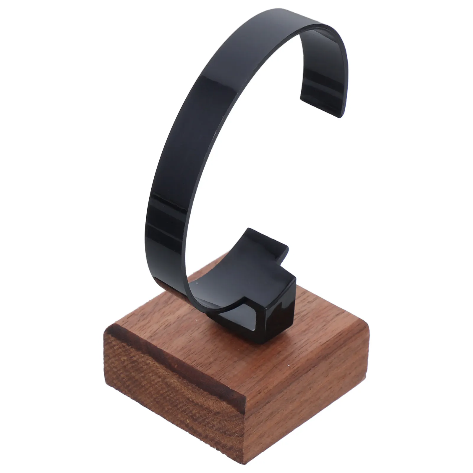 

Подставка для наручных часов, держатель для хранения часов, прочный деревянно-пластиковый материал, элегантный дизайн с кольцевой вставкой, для дома и офиса, для демонстрации на столе