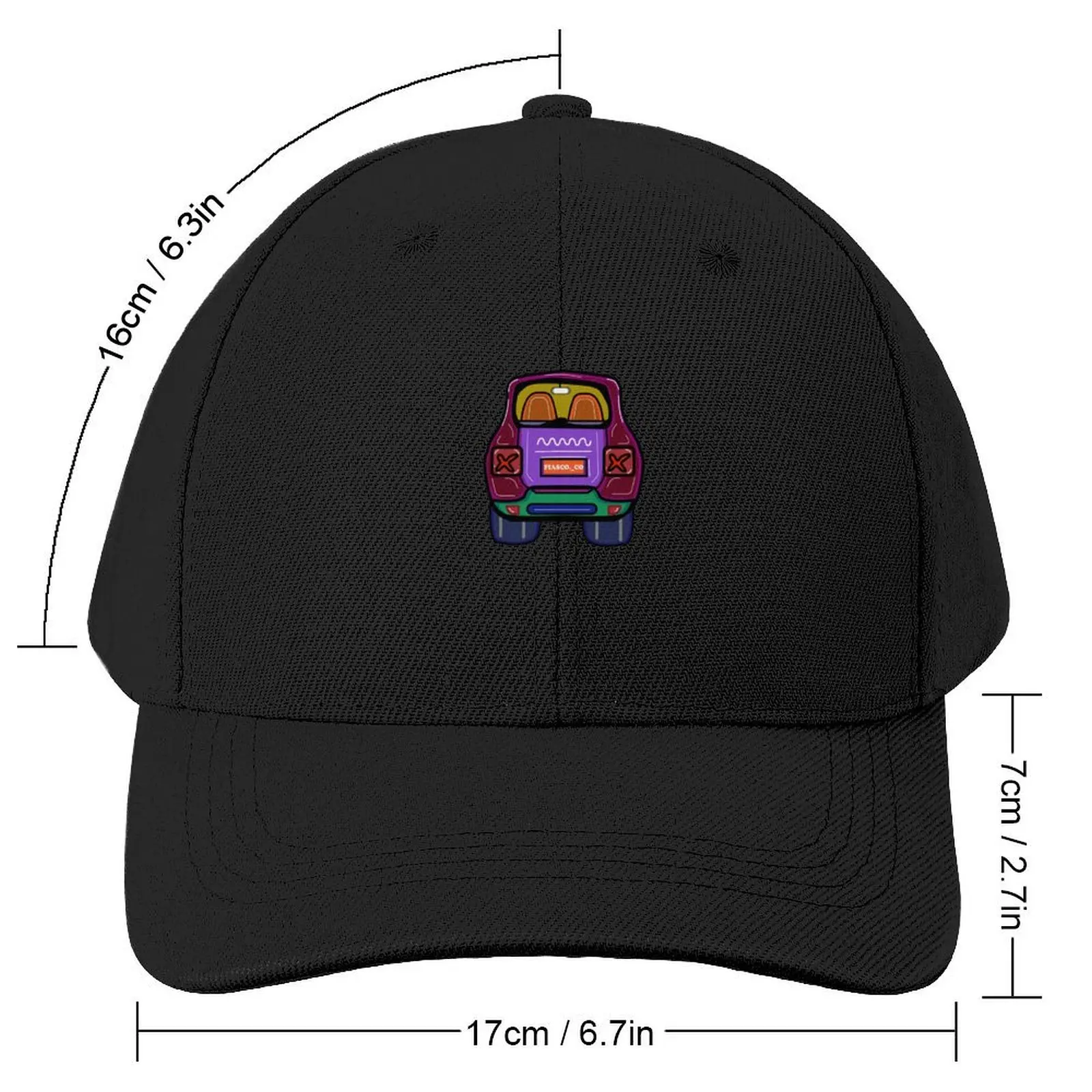 FIASCO-CO MAROON SQUIGGLE CAR BACK Baseball Cap Luxury Man Hat Bobble Hat Dropshipping Golf Women Men's