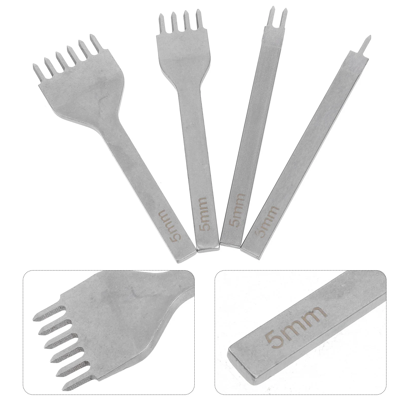 

4Pcs Hole Punch Steel Hollow Punching Cutter Tool for DIY Crafts Belt Straps Handmade Craft Precision