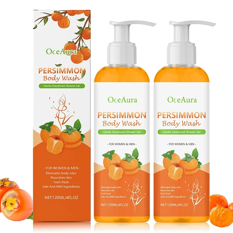 

Persimmon Body Wash,Cleansing Body Deodorizing Moisturising Body Wash for Women Men,Deeply Nourishing Refreshing Shower Gel